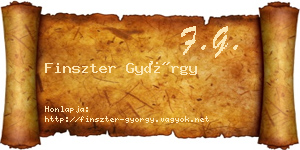 Finszter György névjegykártya