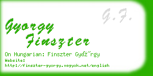 gyorgy finszter business card